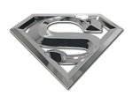 Superman Solid Chrome Auto Emblem