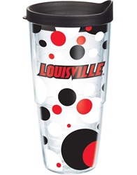 Louisville Cardinal Polka Dot 24 ounce Tervis Tumbler