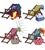 Beach Chairs Assorted Colors - 4 pcs set 16 ounce