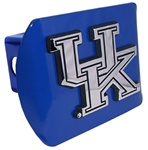 Kentucky Wildcats Royal and Solid Chrome Hitch Cover