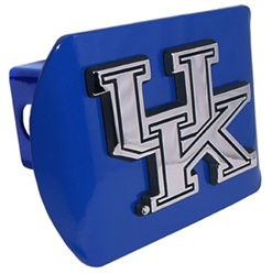 Kentucky Wildcats Royal and Solid Chrome Hitch Cover