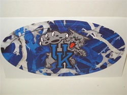 Kentucky Wildcats Oval Blue Camo Decal