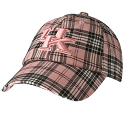 Kentucky Wildcats Pink Plaid Adjustable Hat