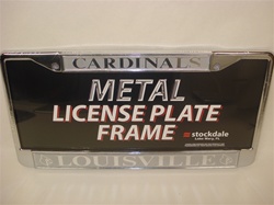 Louisville Cardinals Etched Chrome License plate frame