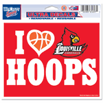 I Love Louisville Cardinal Hoops Decal