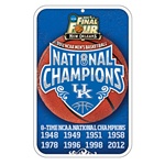 Kentucky Wildcats 2012 NCAA Men's Basketball National Champions 11" x 17" Locker Room Sign