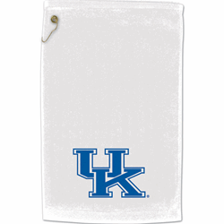 Kentucky Wildcats UK Logo White Golf Towel