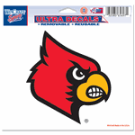 Louisville Cardinal Bird on Wing, holographix decal measures 3.6" x 4.1"