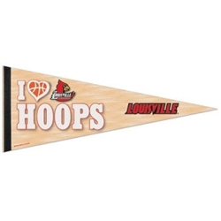 I Love University of Louisville Hoops Pennant