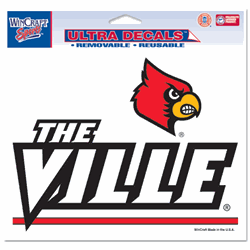 Louisville Cardinal Bird on Wing, holographix decal measures 3.6" x 4.1"