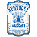 Kentucky Wildcats Wood Sign 11"x17" - College Vault