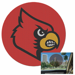 Louisville Cardinals Perforated 8" Window Decal