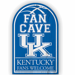 Kentucky Wildcats Basketball Fan Cave Wood Sign