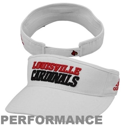 adidas Louisville Cardinals Ace Adjustable Performance Visor - White