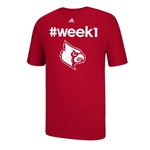 #week 1 Adidas Louisville Cardinal Red Tee